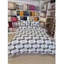 ETEHOMETEX %100 Pamuk Nevresim Takımı ÇİFT KİŞİLİK GEOMETRİK MAVİ 8696474232113